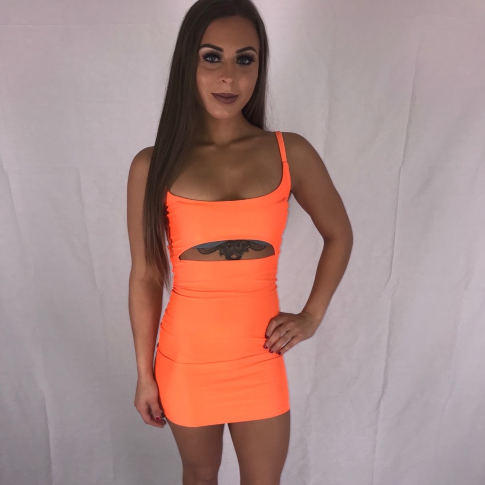 Sexy Orange Mini Dress